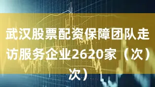 武汉股票配资保障团队走访服务企业2620家（次）