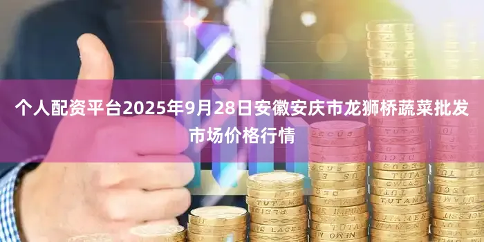 个人配资平台2025年9月28日安徽安庆市龙狮桥蔬菜批发市场价格行情